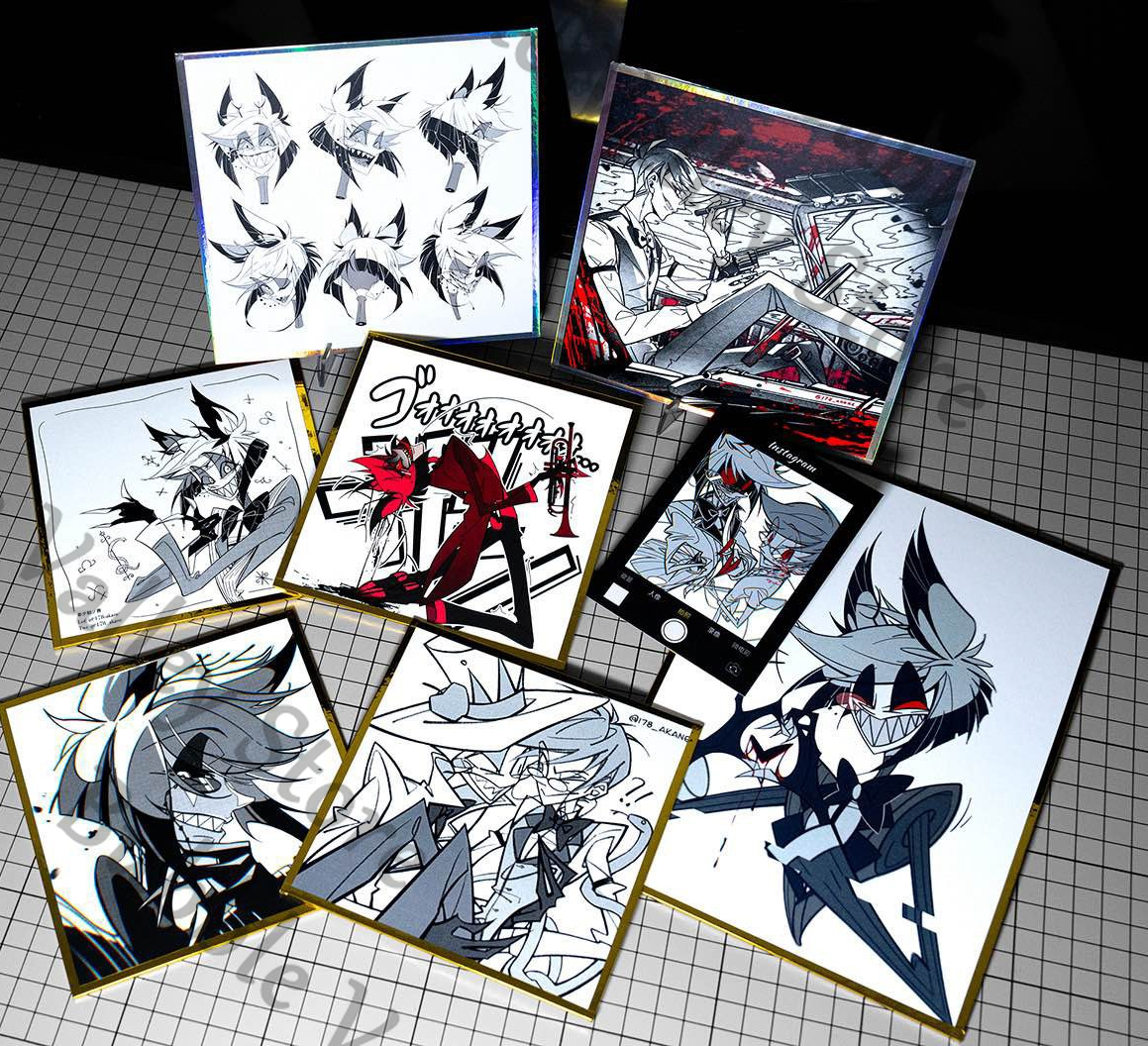 Board Game Illustrator - Anime Hazbin Hotel Alastor Lucifer Cosplay