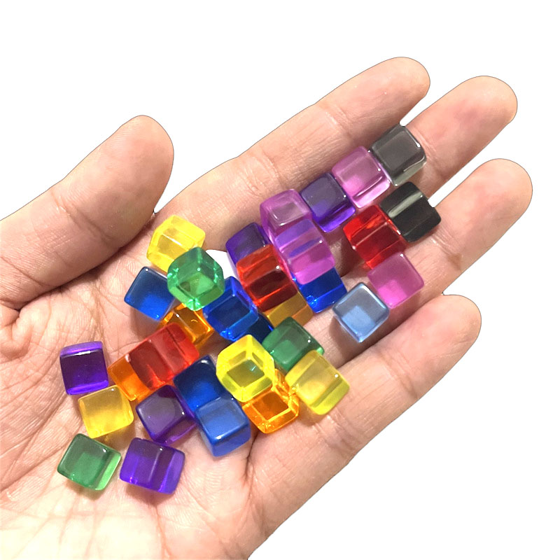 Board Game Quiz - 100pcs/set 8mm Clear Cube Dice Chess
