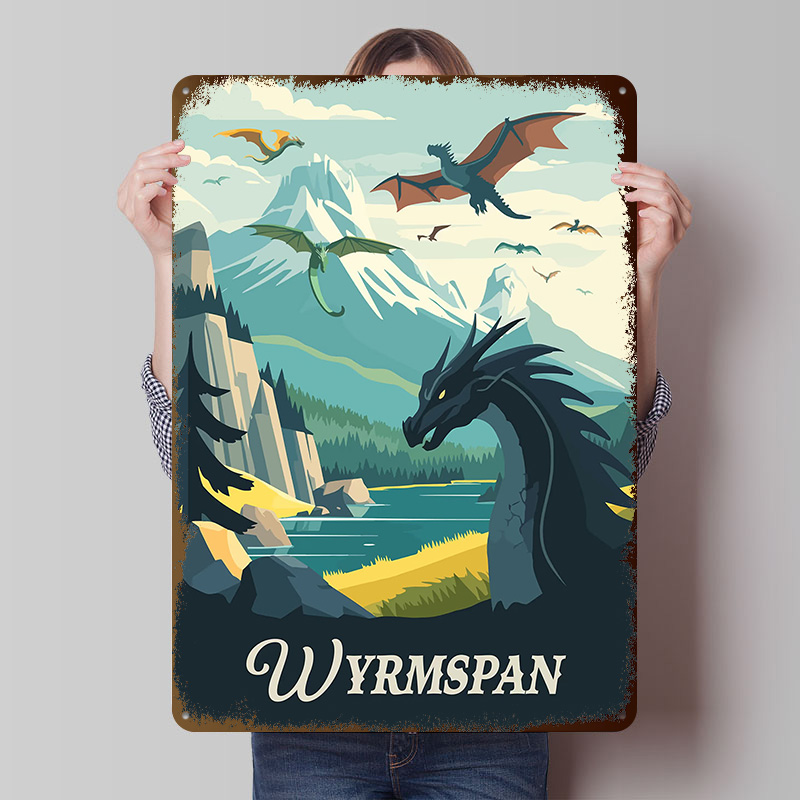 Board Game Illustrator - Wyrmspan Board Game Inspired Illustration Tinplate