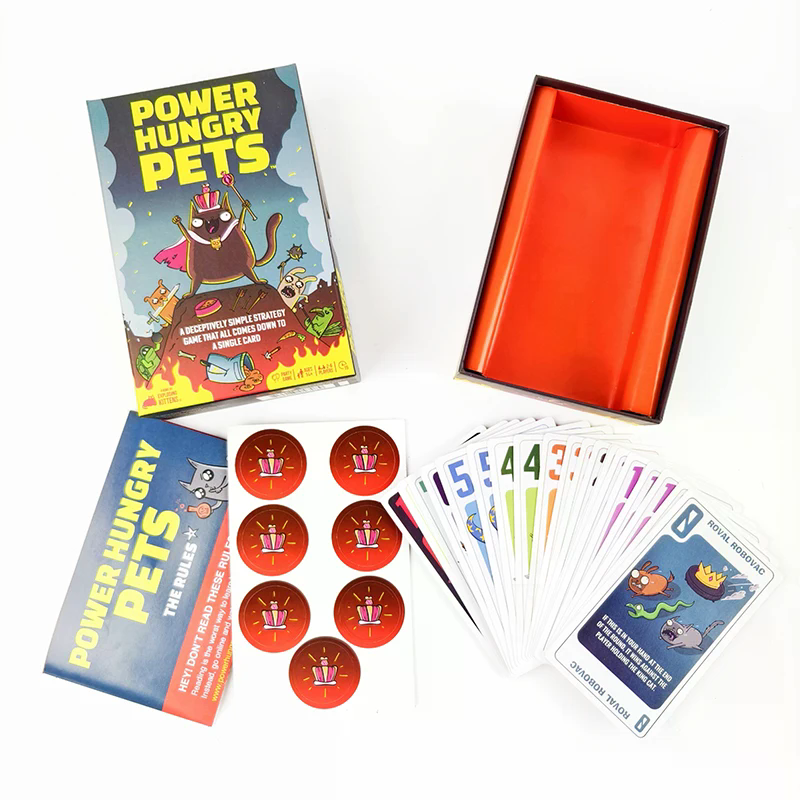 Board Game Quiz - Power Hungry Pets Card Game Family