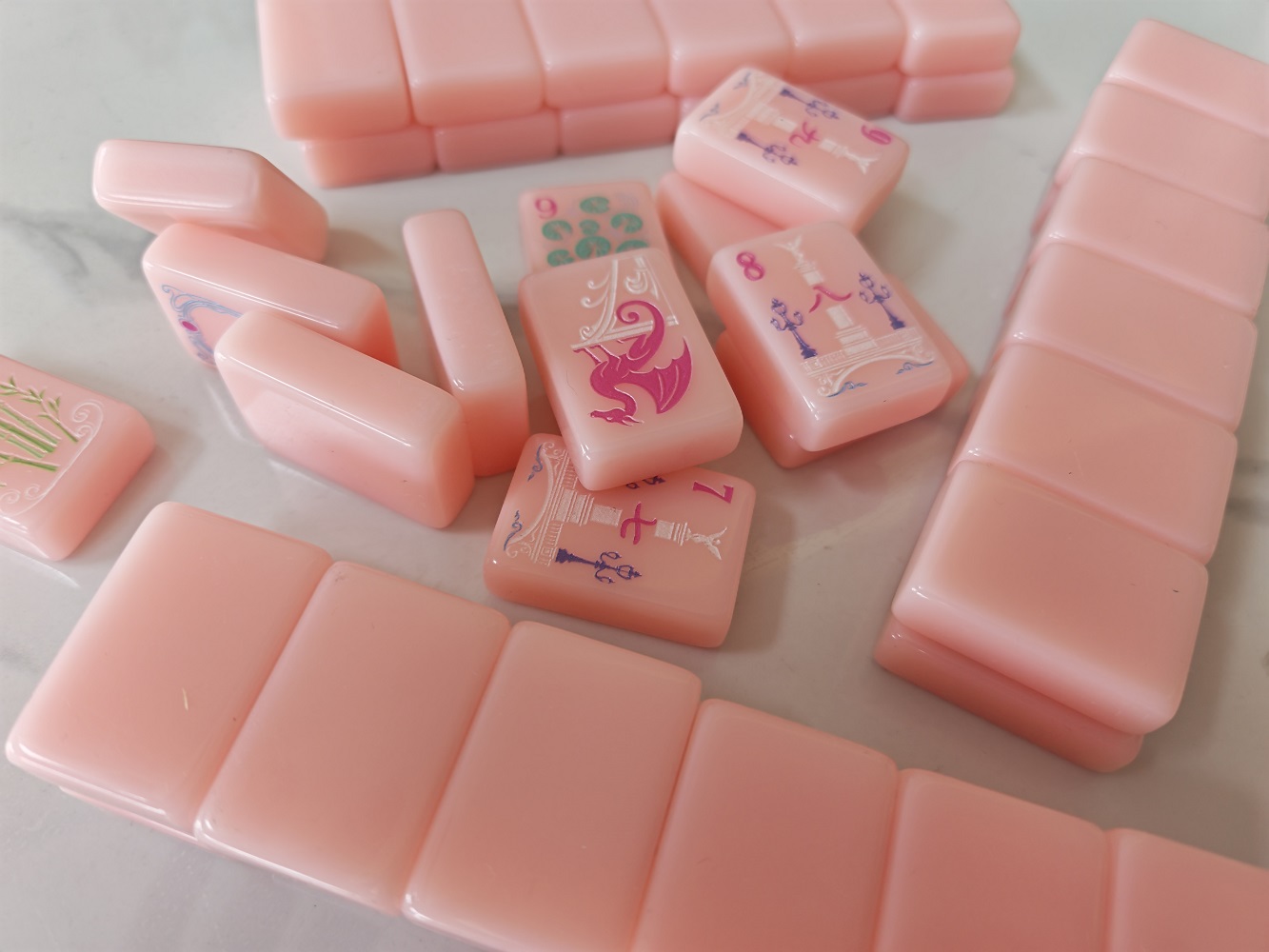Board Game Mahjong - 2026 Hot New Pink Acrylic American