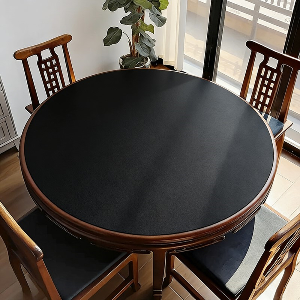 Board Game Mahjong - Round Rubber Tablecloth Solid Waterproof Table