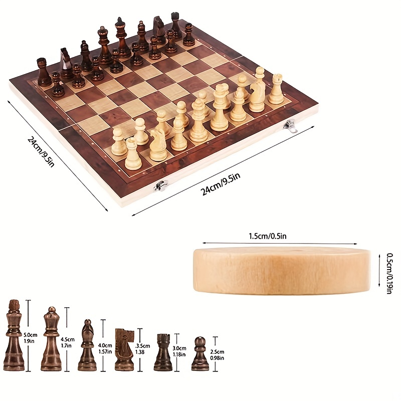 3 in 1 Chess Board, Folding Wo - Board Game Operation recension och pris