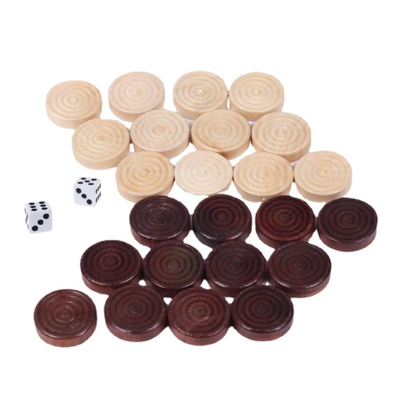 30Pcs/set Wooden Round Checker - Board Game Operation recension och pris