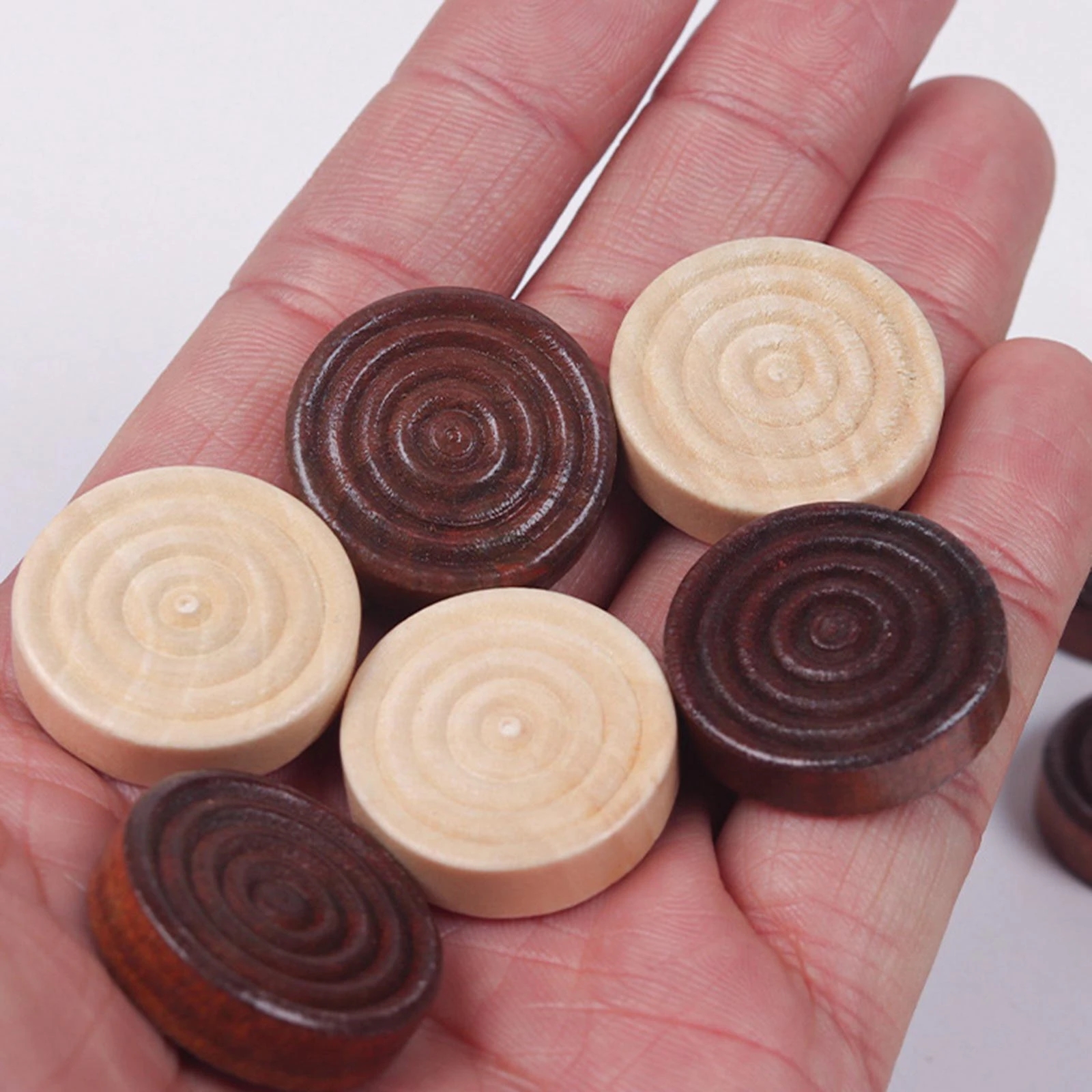 30Pcs/set Wooden Round Checker - Board Game Operation recension och pris