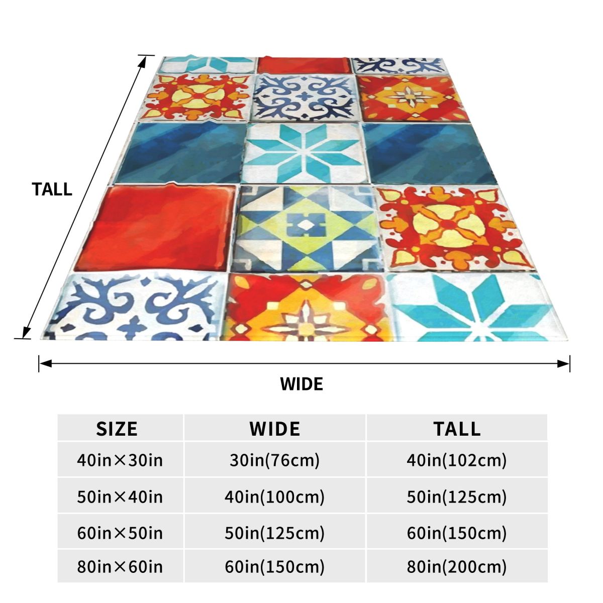 Colorful Azulejos Tiles From A - Board Game Quilt recension och pris