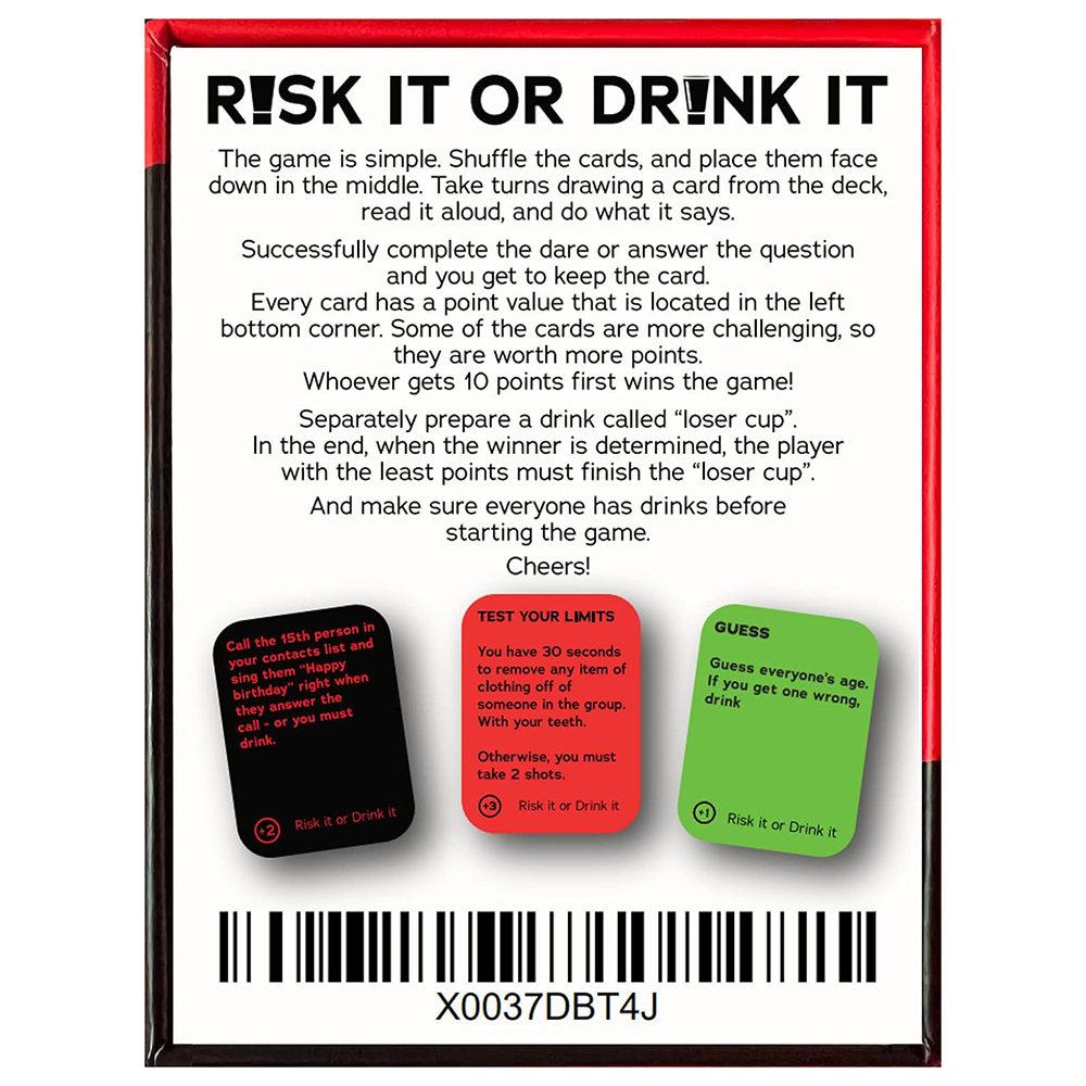 Risk It Or Drink It Fun Party  - Board Game Quiz recension och pris