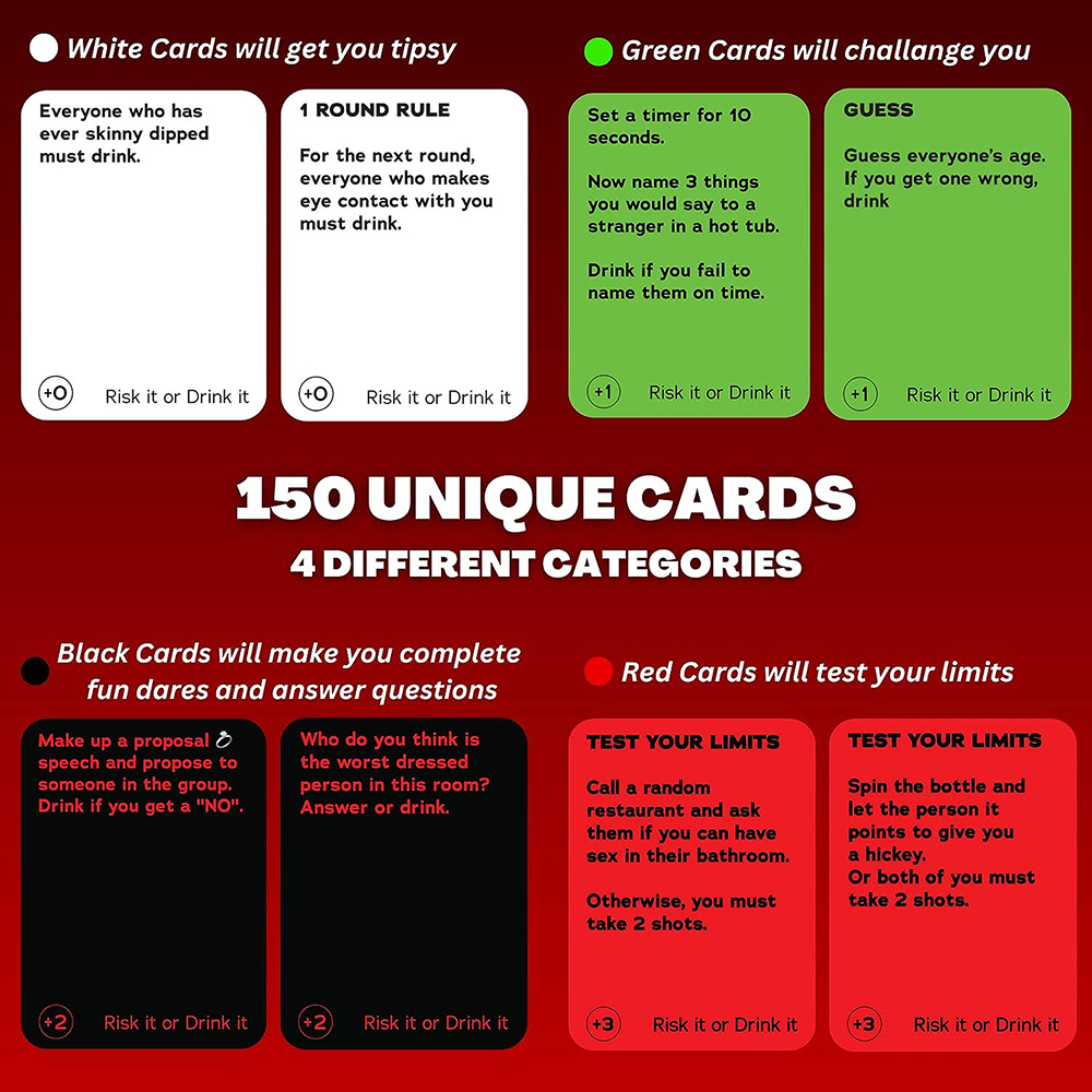 Risk It Or Drink It Fun Party  - Board Game Quiz recension och pris