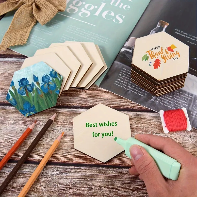 50Pcs/100Pcs,Hexagonal, Unfini - Board Game With Chips recension och pris