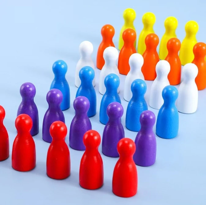 100 Pcs Colorful Wooden Chess  - Board Game Quiz recension och pris