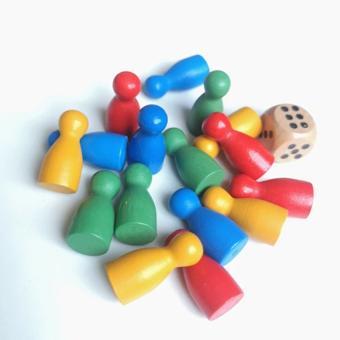 100 Pcs Colorful Wooden Chess  - Board Game Quiz recension och pris