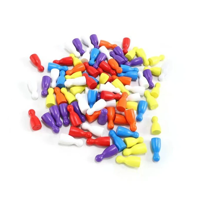 100 Pcs Colorful Wooden Chess  - Board Game Quiz recension och pris