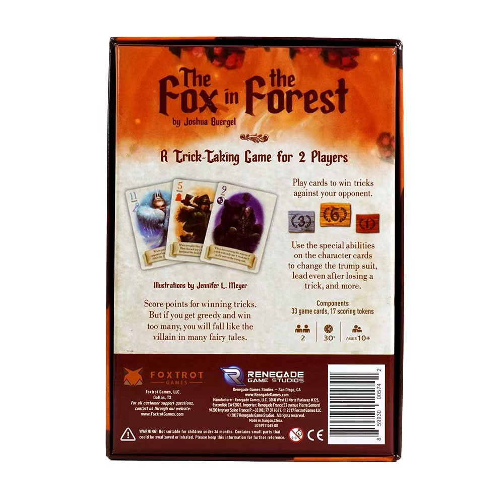 The Fox in the Forest, Social  - Board Game Quiz recension och pris