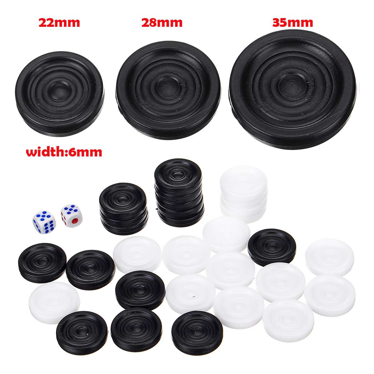 32 PCS Backgammon Chess Piece  - Board Game Operation recension och pris