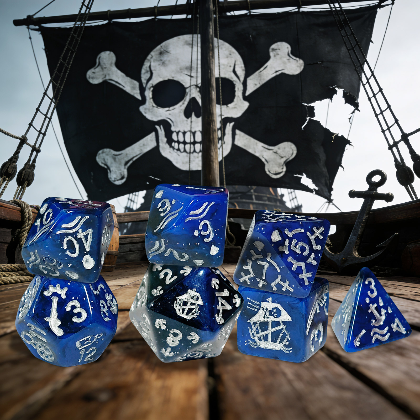 7Pcs/Set Pirate Nautical Theme - Board Game Pirates recension och pris