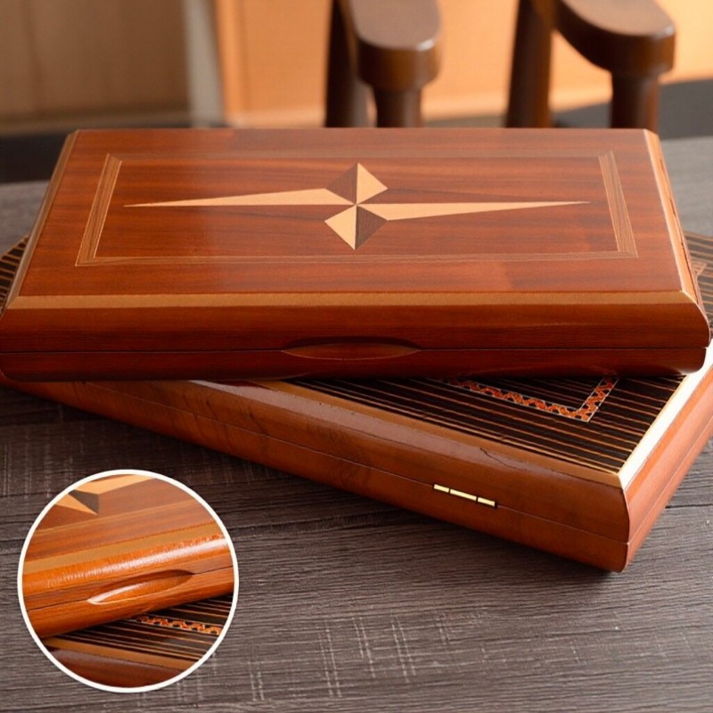 Solid Wood Backgammon 11-19 In - Board Game Operation recension och pris