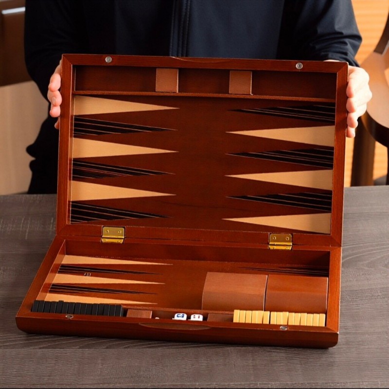 Solid Wood Backgammon 11-19 In - Board Game Operation recension och pris