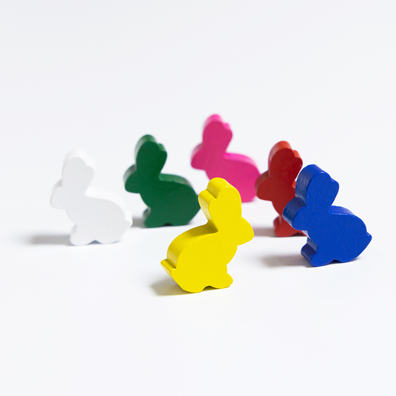 100PCS Cute Rabbit Meeple, 25m - Board Game Quiz recension och pris