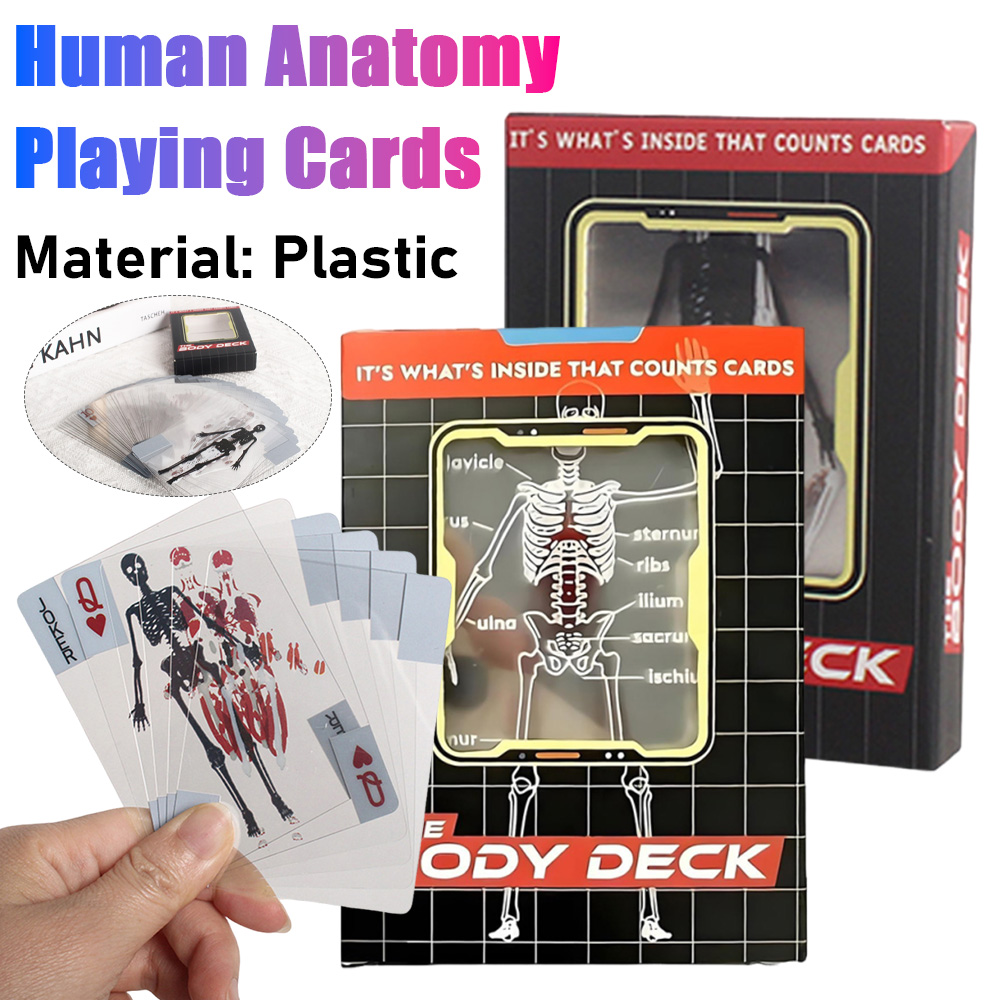 1-3PCS Human Anatomy Poker Car - Board Game With Chips recension och pris