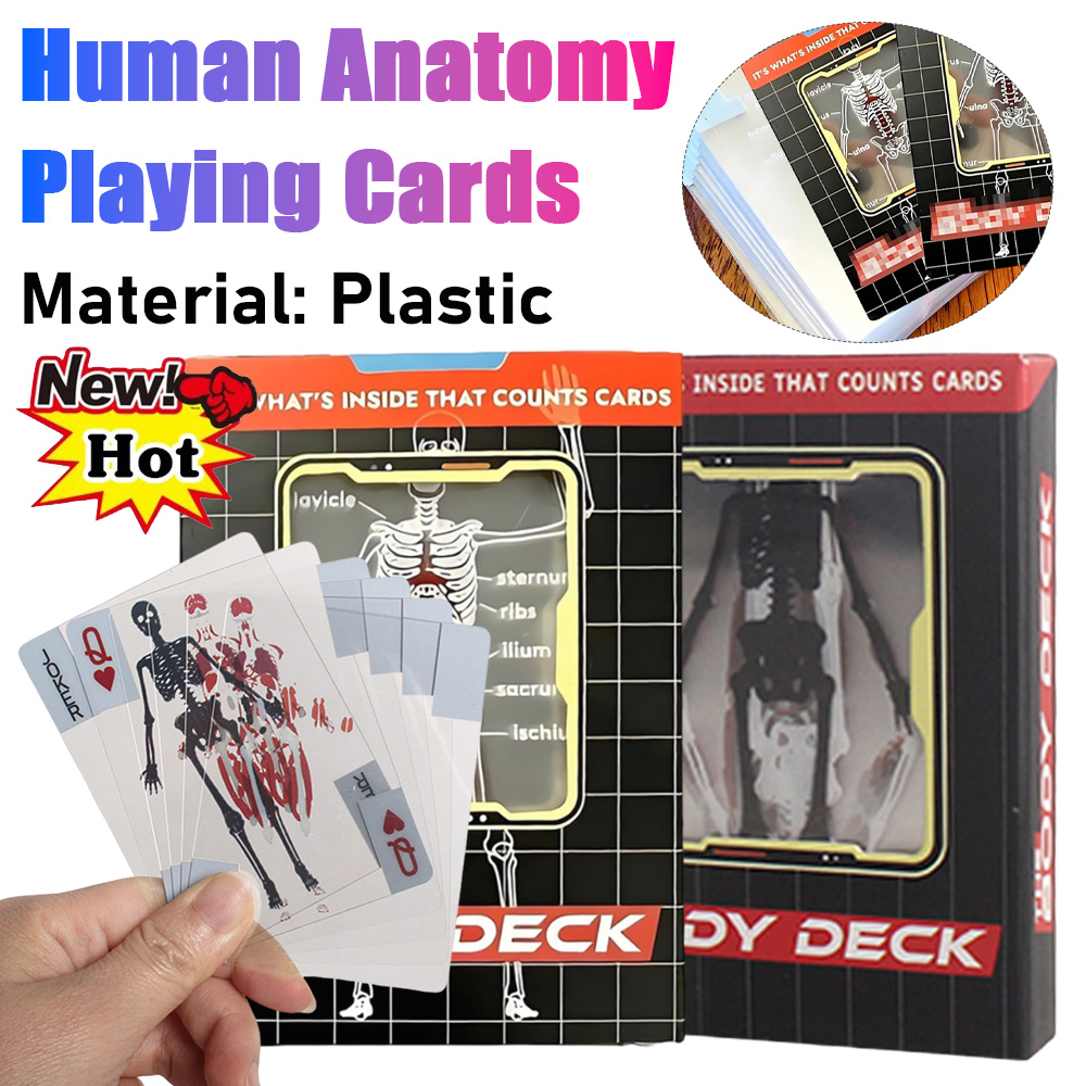 1-3PCS Human Anatomy Poker Car - Board Game With Chips recension och pris