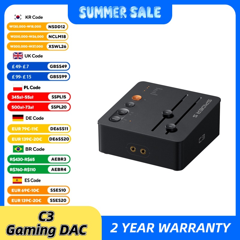 Fosi Audio C3 Gaming DAC Headp - Board Game With Chips recension och pris