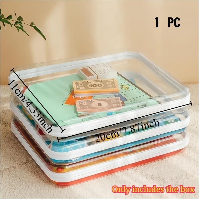 1pc Large Clear Hard Shell Sto - Board Game Organization recension och pris