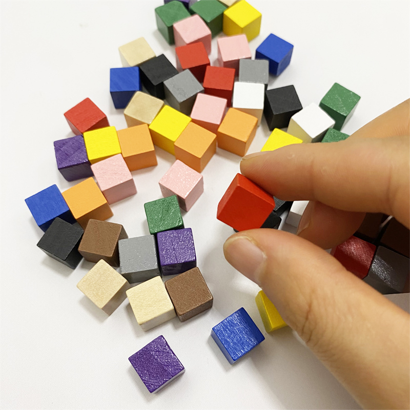 50Pcs/lots 10mm Colorful Wood  - Board Game Quiz recension och pris