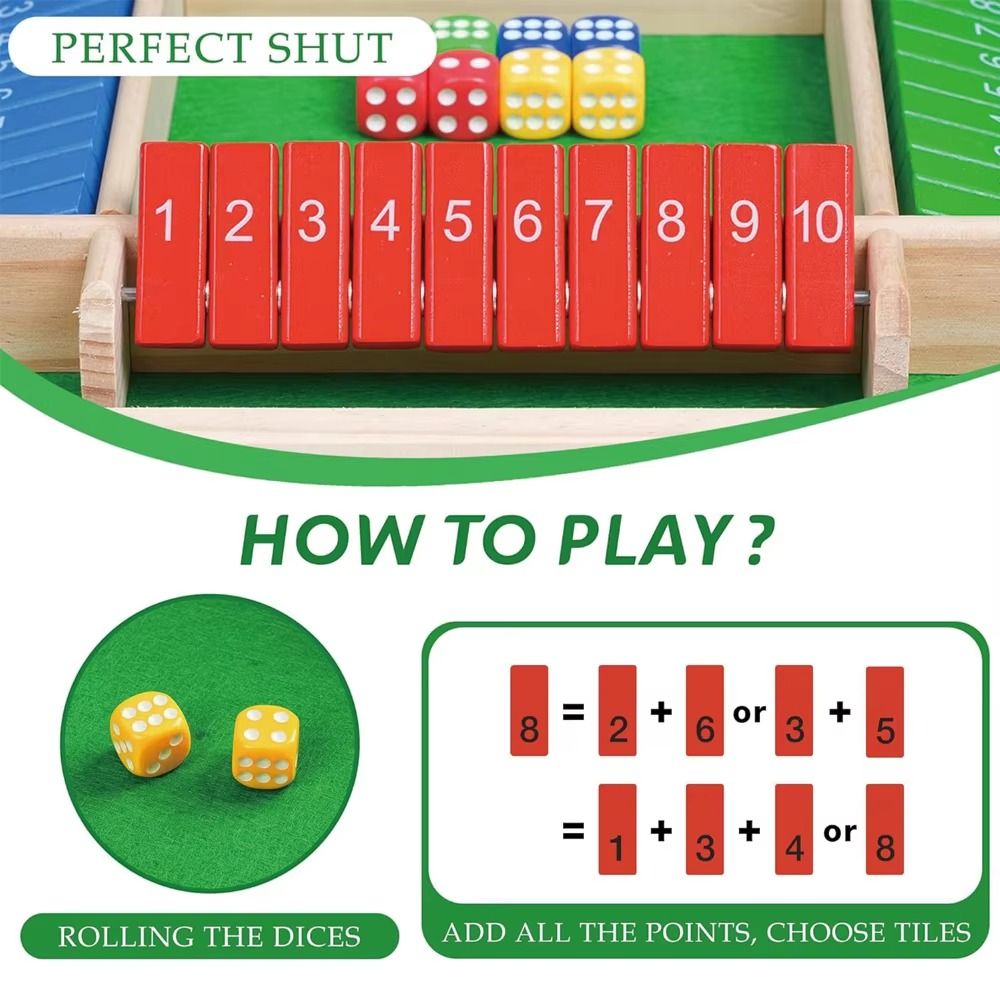 Shut The Box Table Board Game  - Board Game Organization recension och pris