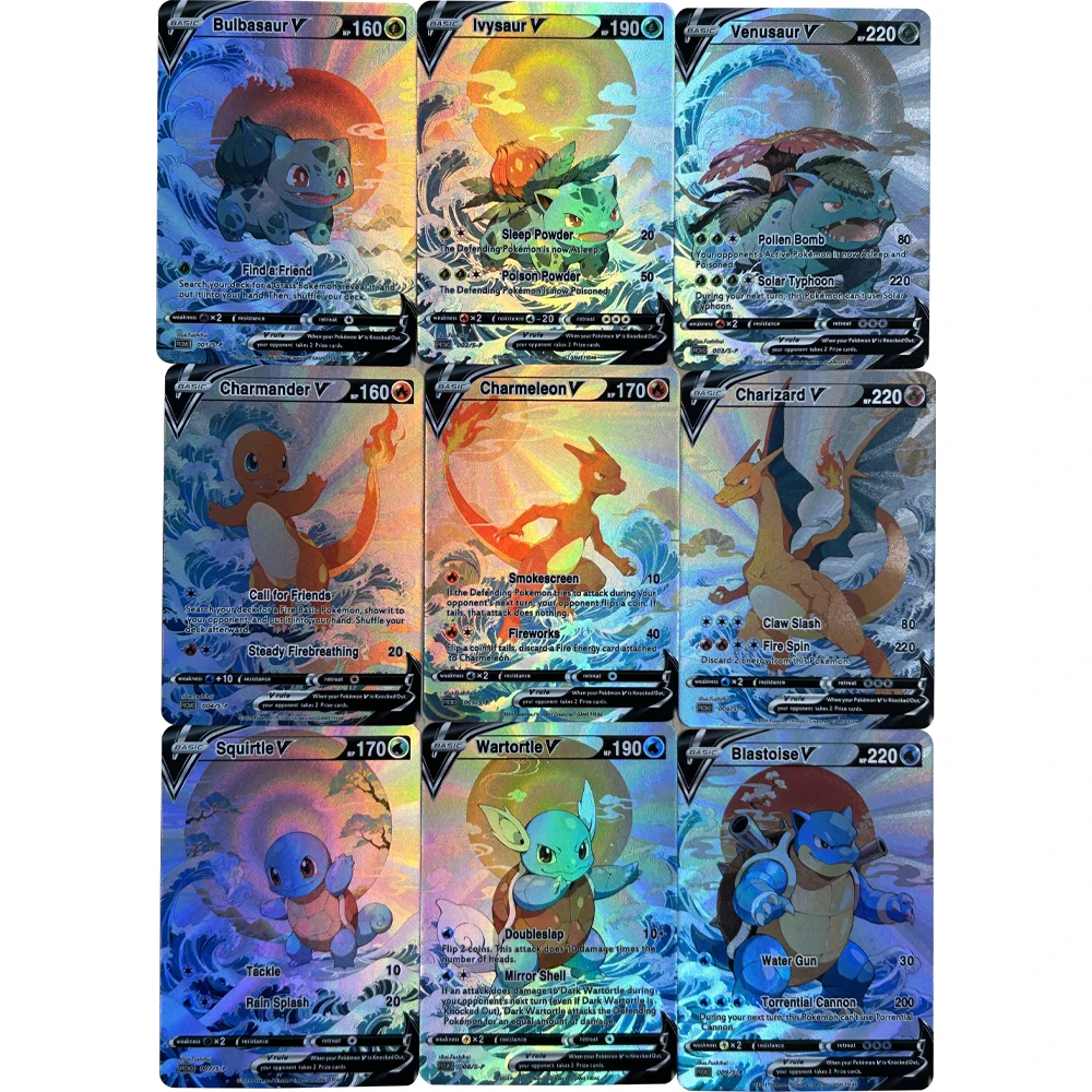 9Pcs/set DIY Anime PTCG Collec - Board Game English recension och pris