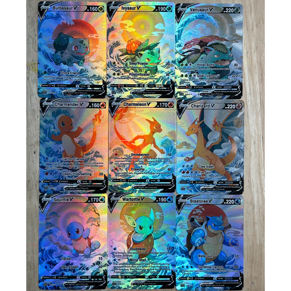 9Pcs/set DIY Anime PTCG Collec - Board Game English recension och pris