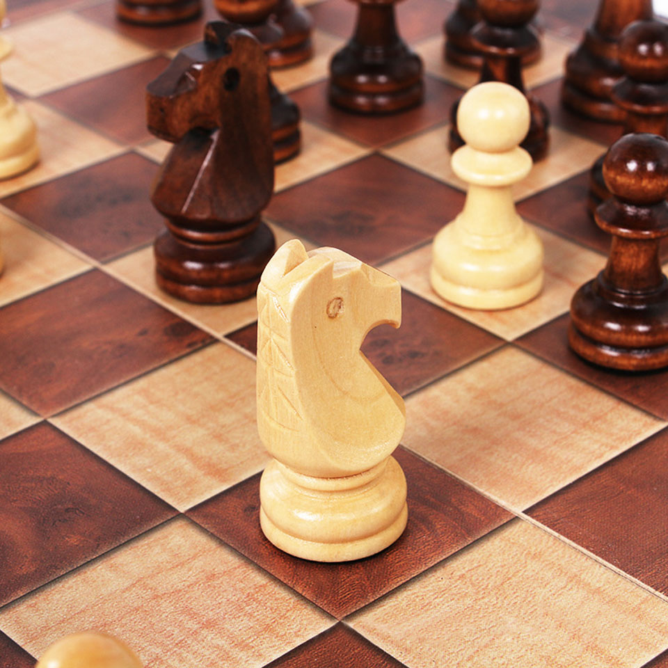 3 in 1 Wooden Chess Backgammon - Board Game Operation recension och pris