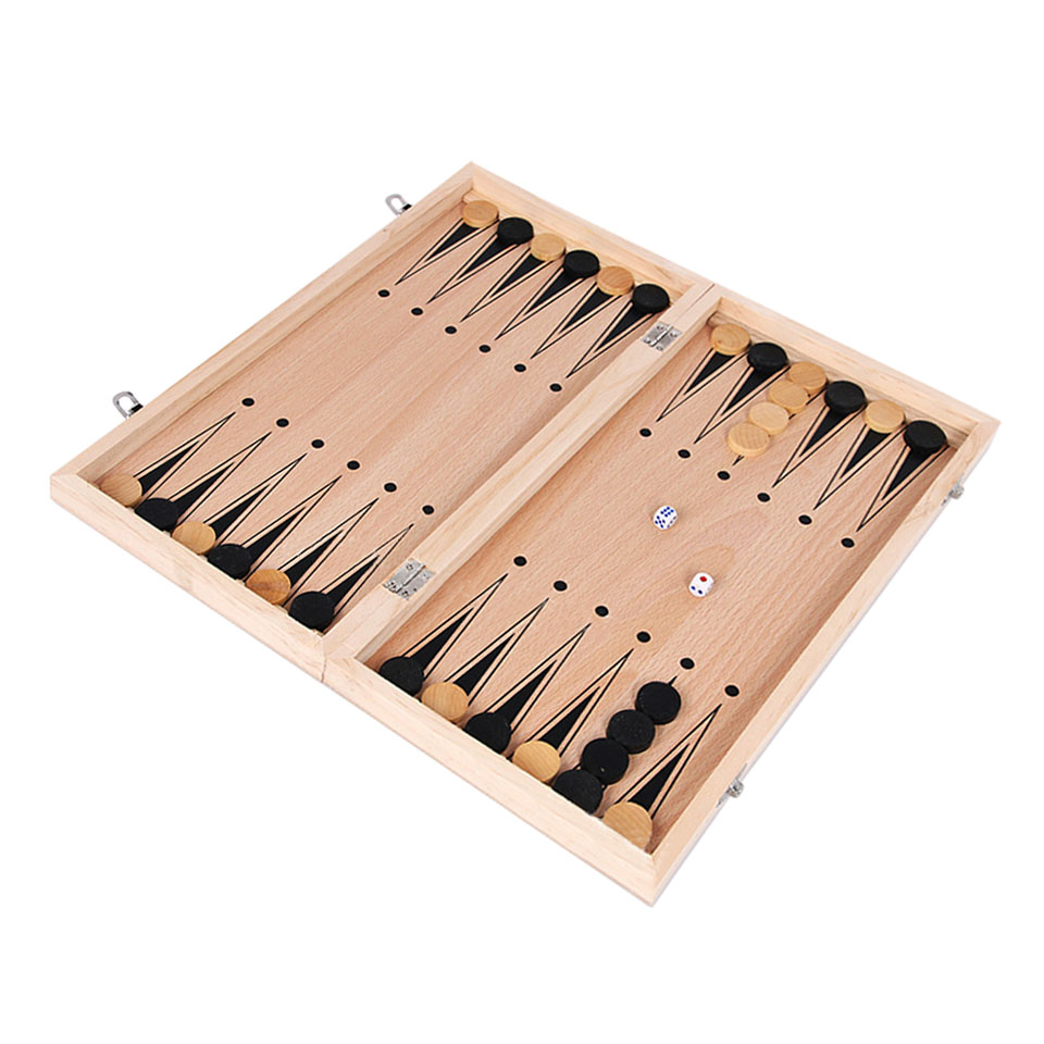 3 in 1 Wooden Chess Backgammon - Board Game Operation recension och pris