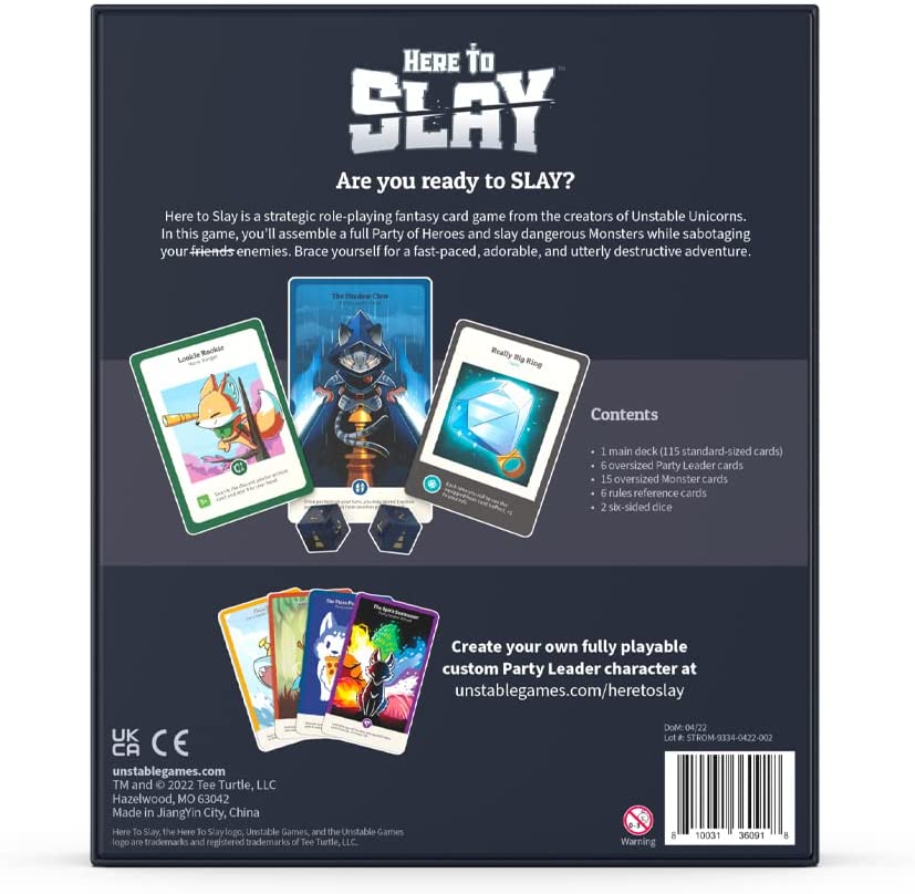 Unstable Games Here to Slay Ca - Board Game Pirates recension och pris