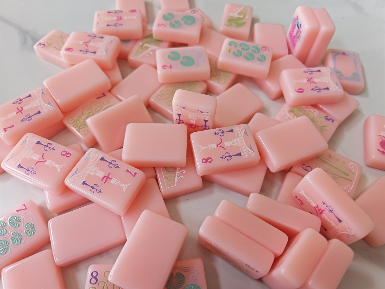 2026 Hot New Pink Acrylic Amer - Board Game Mahjong recension och pris